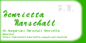 henrietta marschall business card